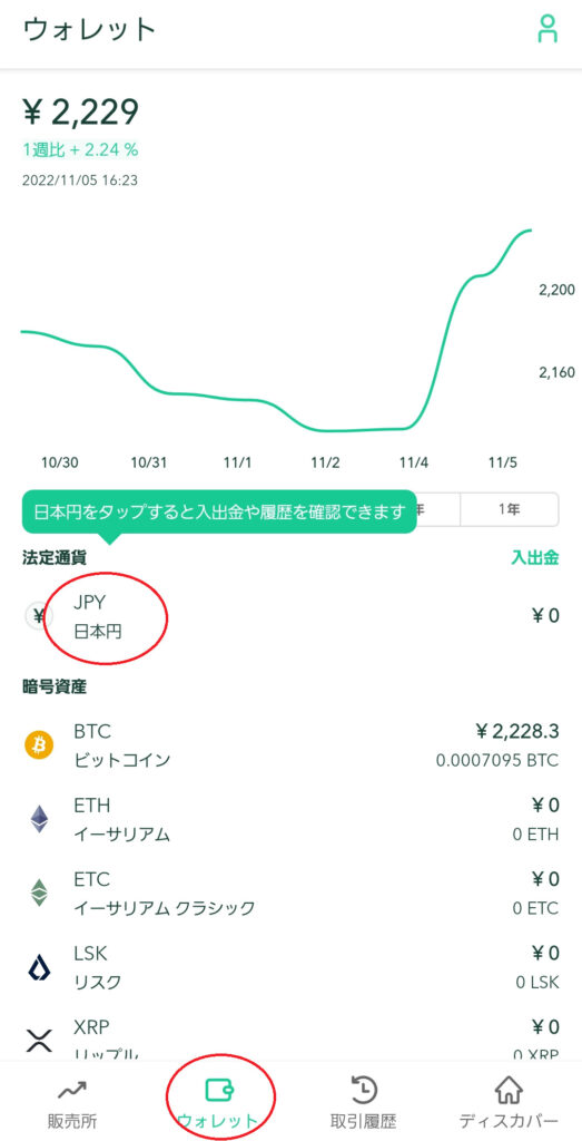 コインチェック入金方法2